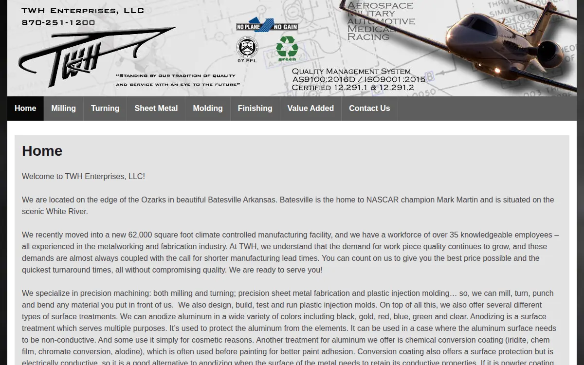 Homepage of Twh Enterprises, LLC