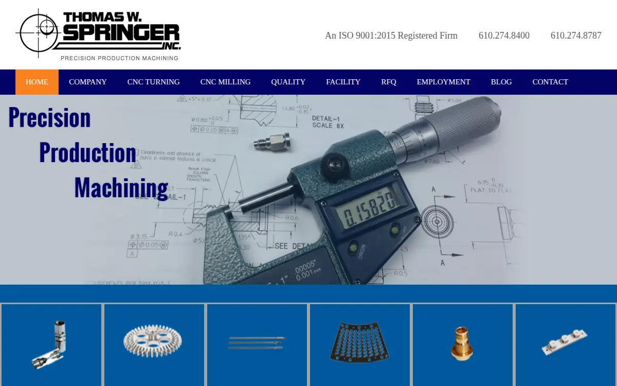 Homepage of Thomas W Springer INC