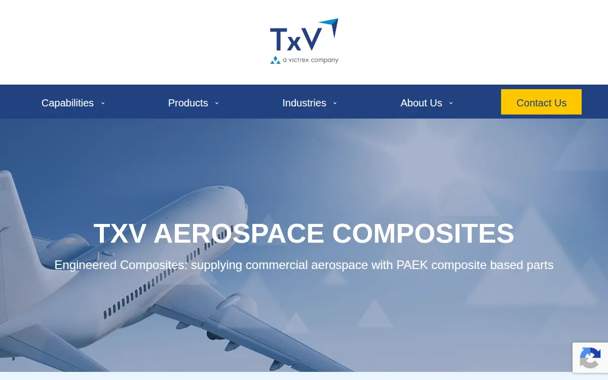 Homepage of Txv Aerospace Composites LLC
