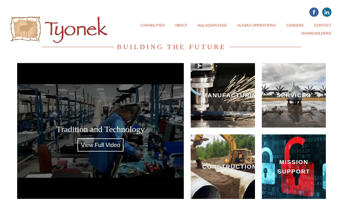 Homepage of Tyonek Machining and Fabrication, LLC