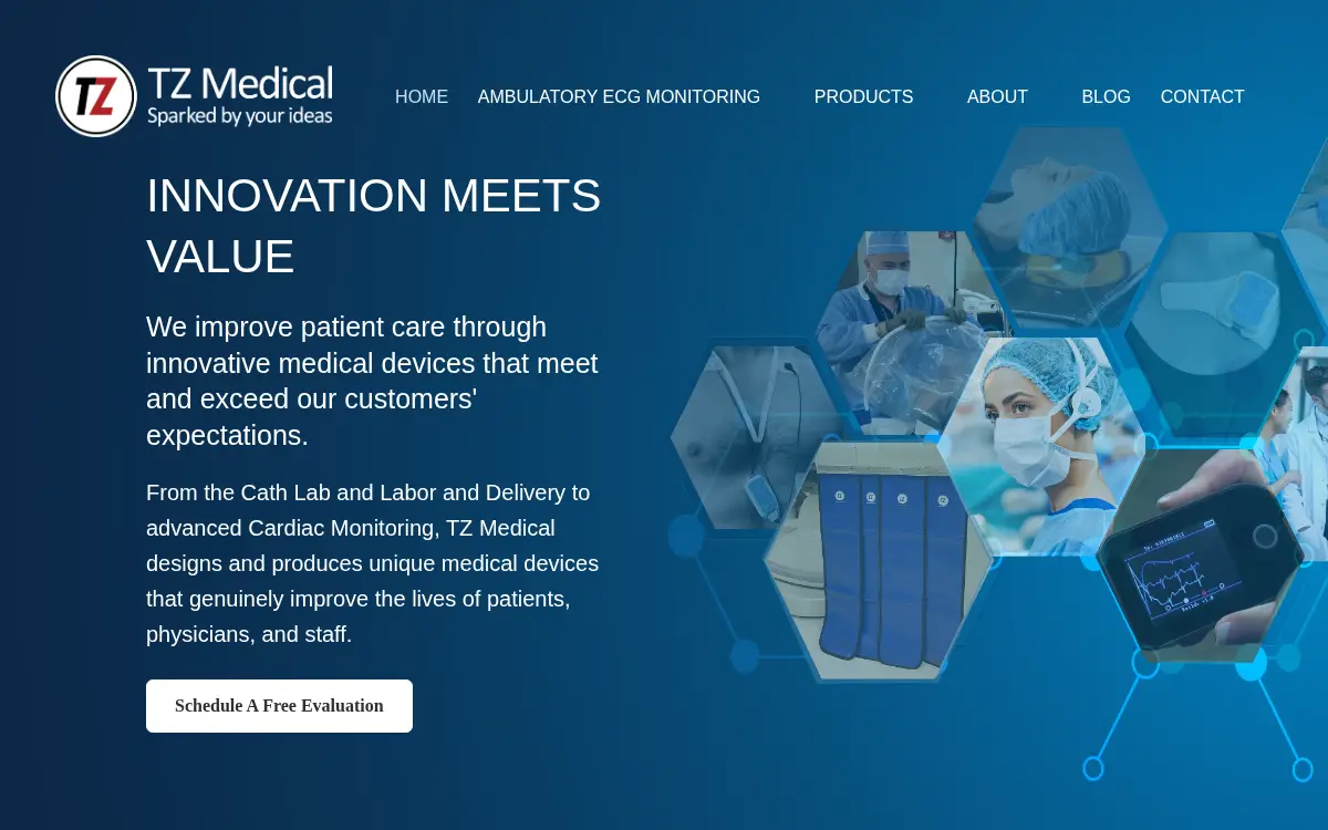 Homepage of Tz Medical INC