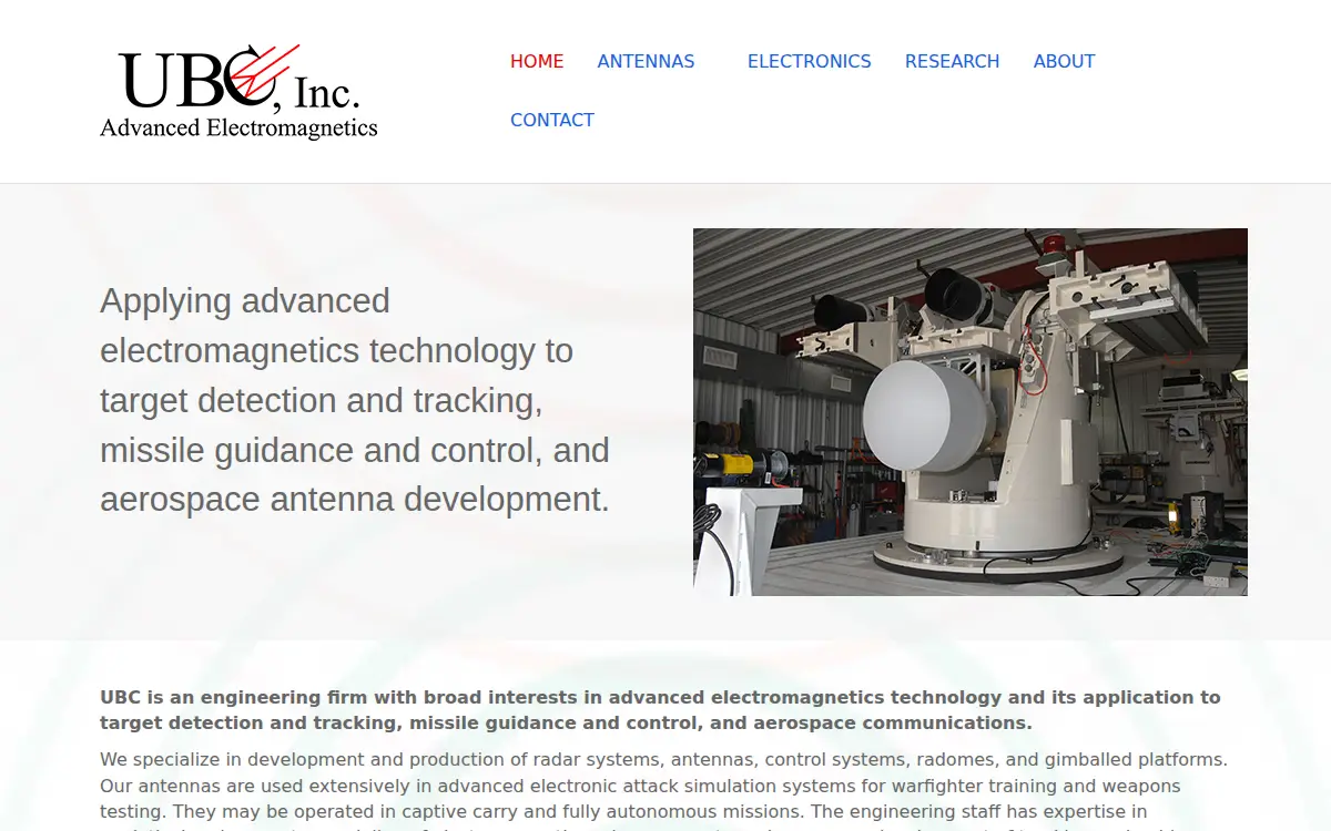 Homepage of Ubc, INC.