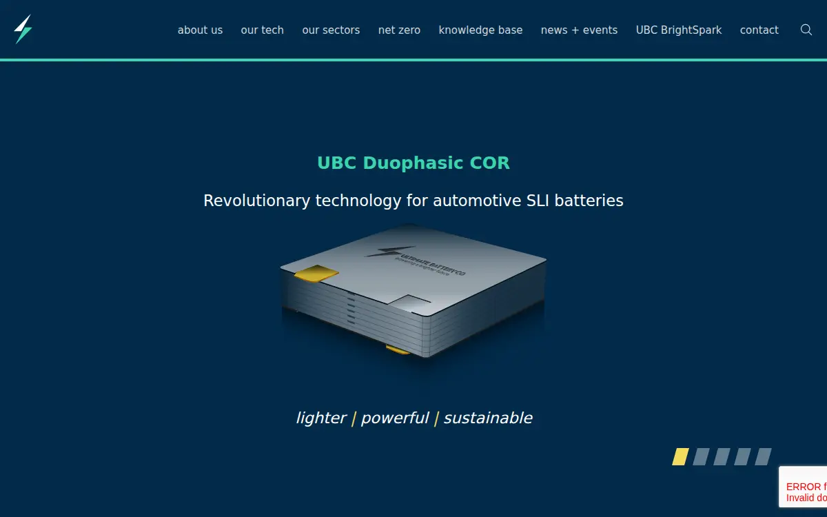 Homepage of Ultimate Battery, Llc, the