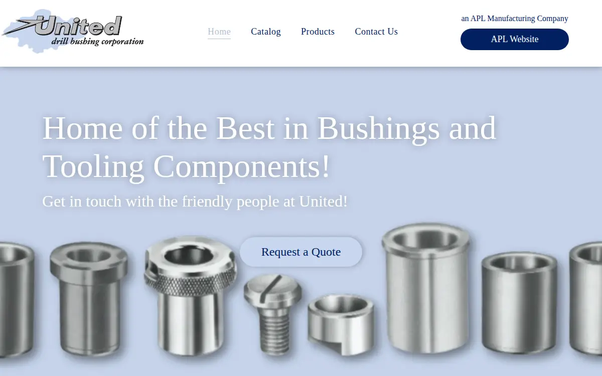 Homepage of United Drill Bushing Corporation