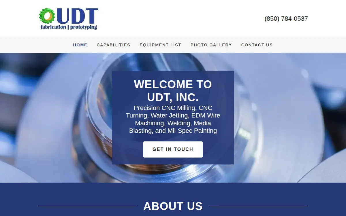 Homepage of U D T, INC.