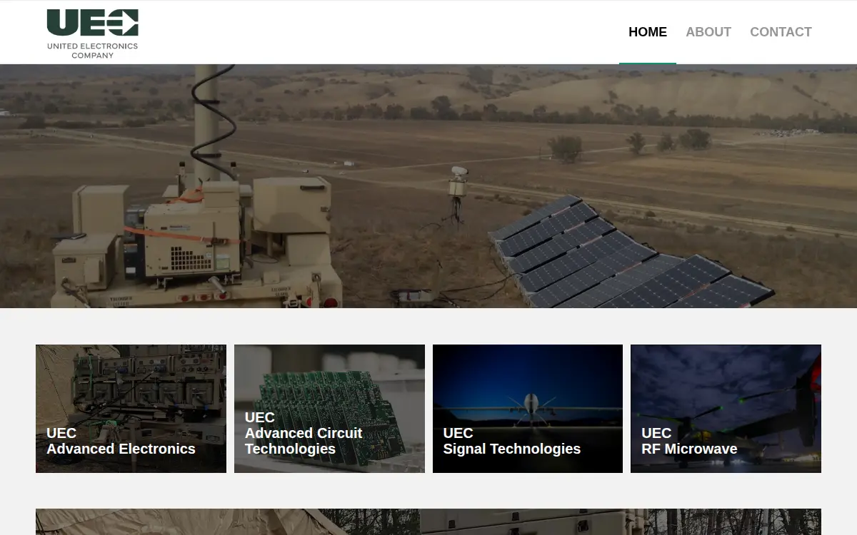 Homepage of Uec Electronics, LLC