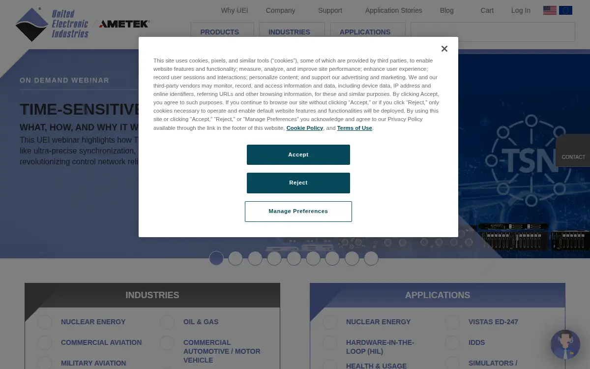Homepage of United Electronic Industries INC
