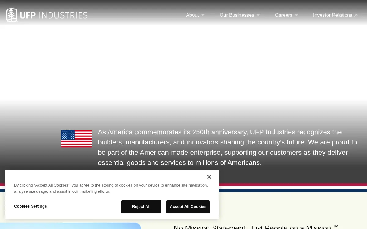 Homepage of Ufp Elizabeth City LLC
