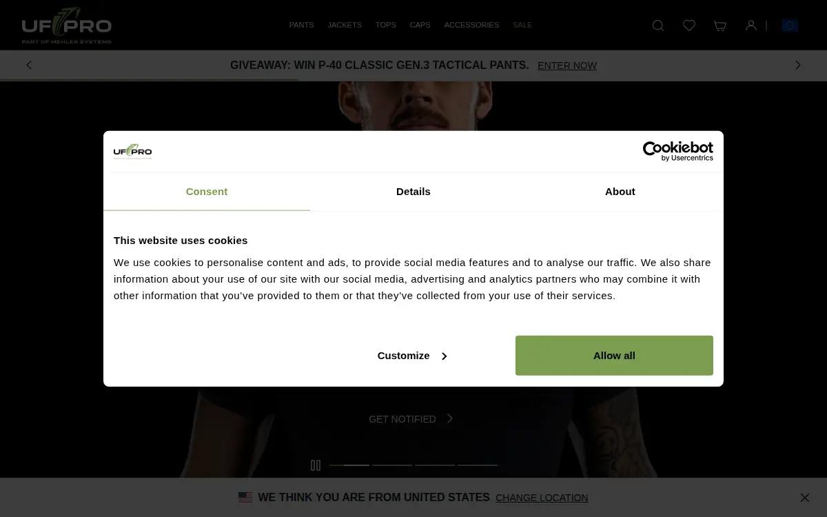 Homepage of Uf Pro USA INC