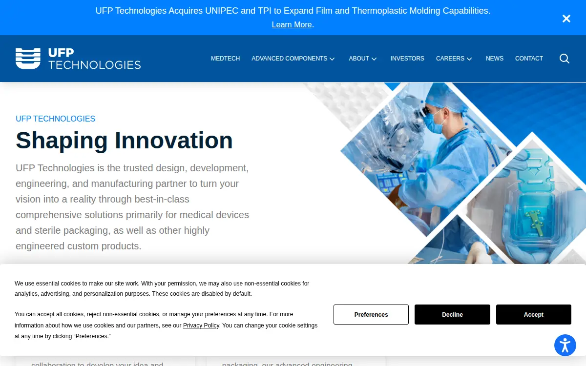 Homepage of Dielectrics INC.
