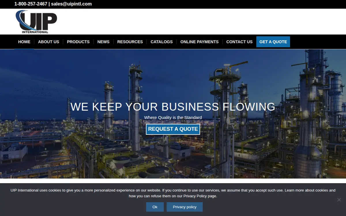 Homepage of Uip International INC