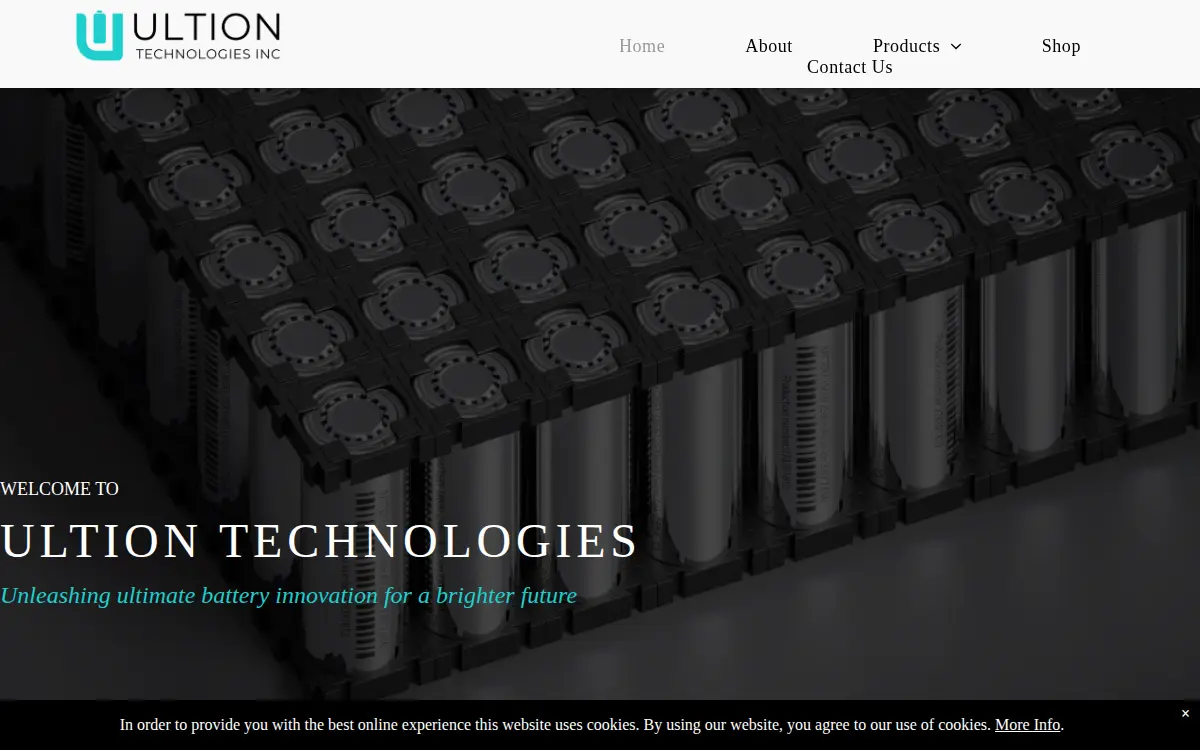 Homepage of Ultion Technologies INC