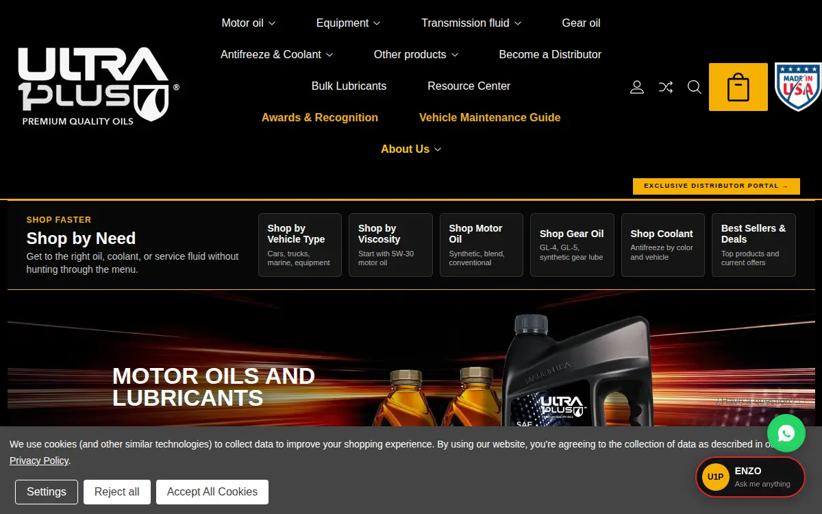 Homepage of Ultrachem LLC