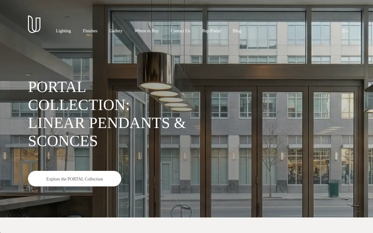 Homepage of Ultralights Architectural Lighting, INC