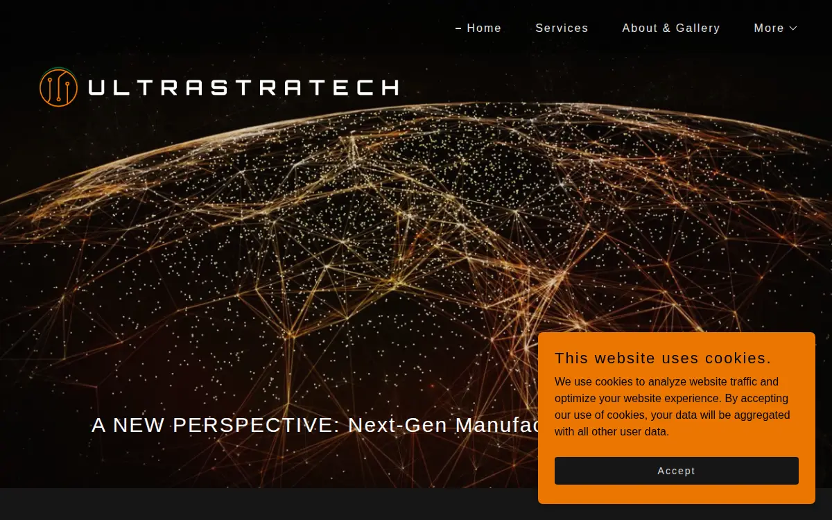 Homepage of Ultrastratech LLC