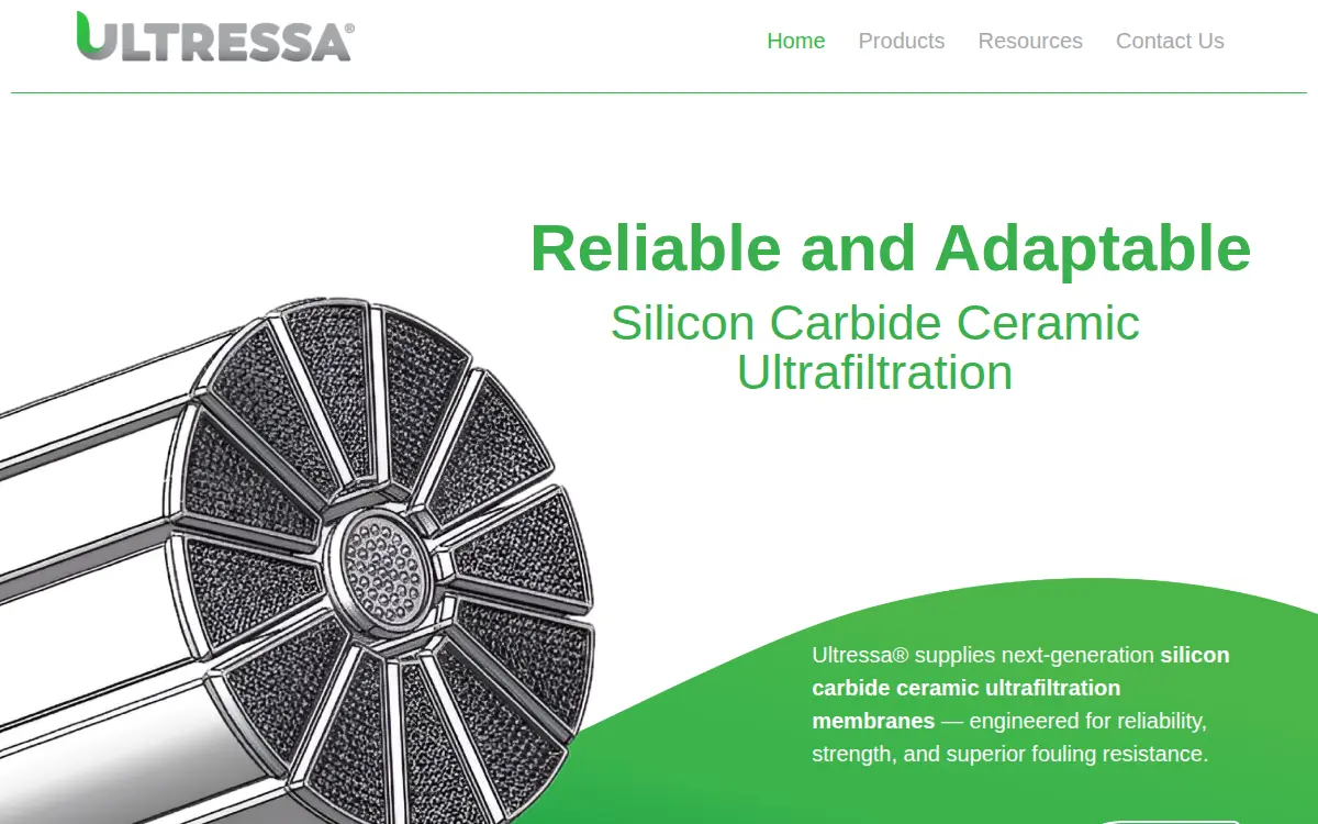 Homepage of Ultressa LLC