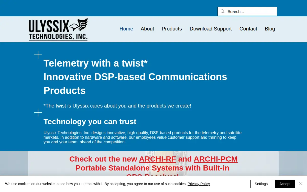 Homepage of Ulyssix Technologies, INC.