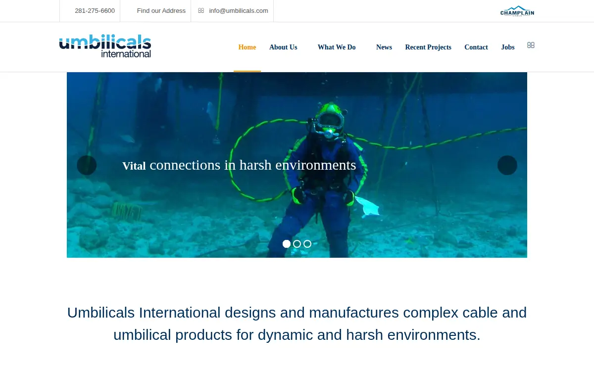 Homepage of Champlain Undersea Cable CORP
