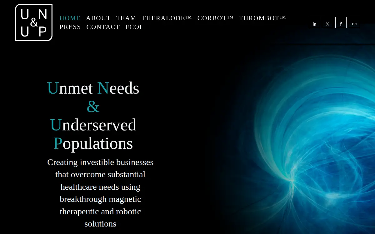 Homepage of Unandup, LLC