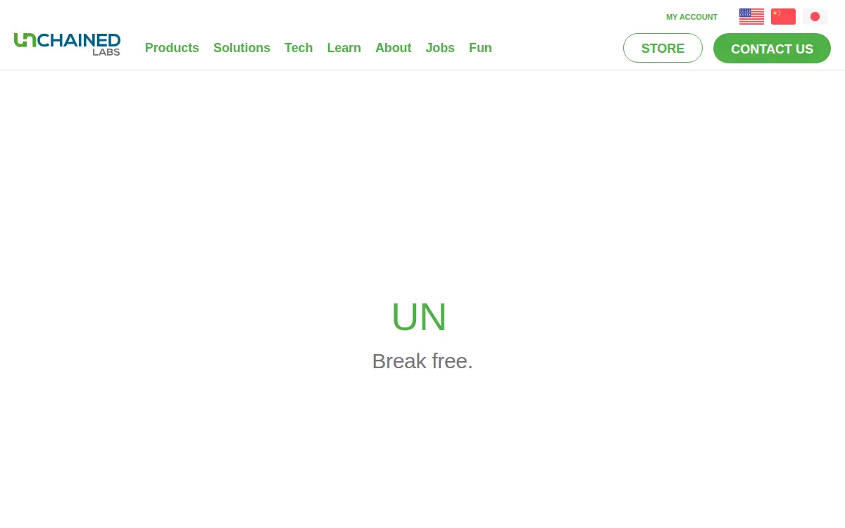 Homepage of Unchained Labs, LLC