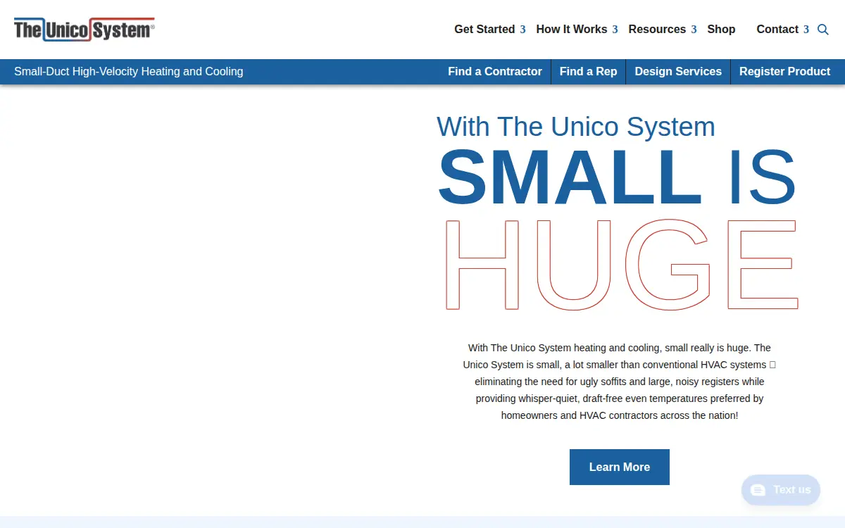 Homepage of Unico, INC.