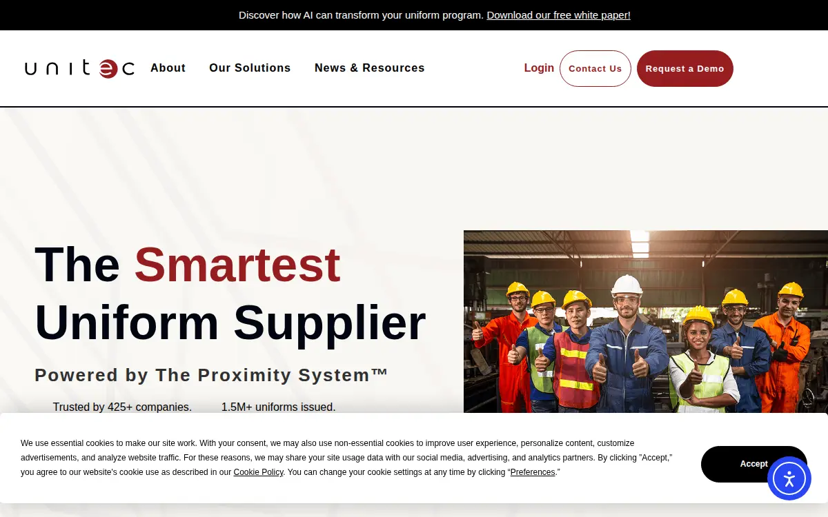 Homepage of Unitec Distribution Systems, INC.