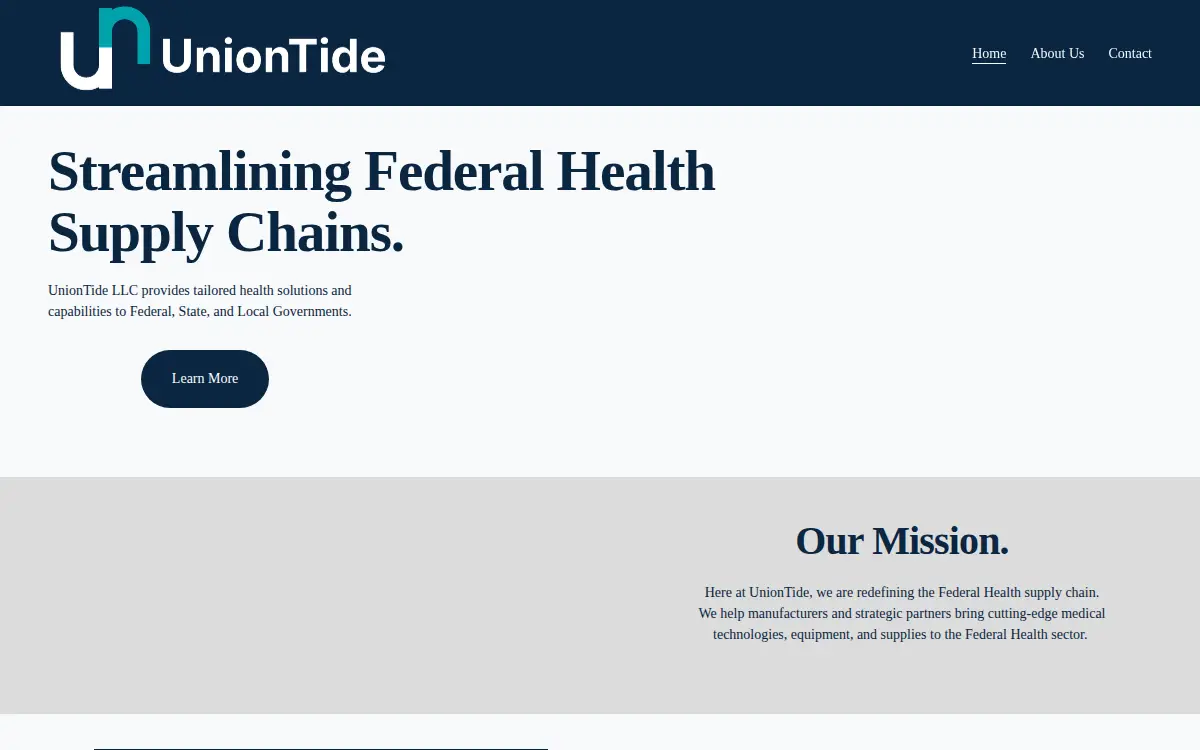 Homepage of Uniontide LLC