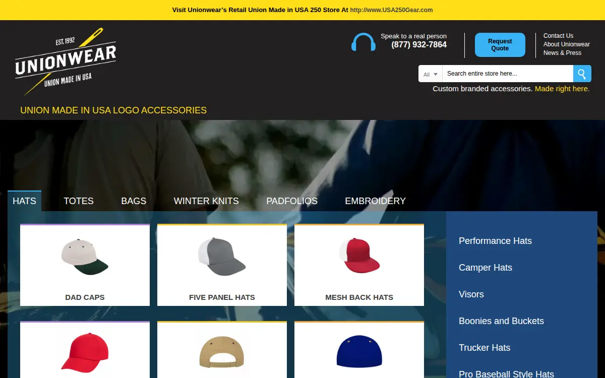 Homepage of New Jersey Headwear CORP