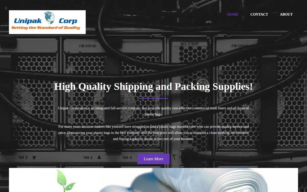 Homepage of Unipak CORP