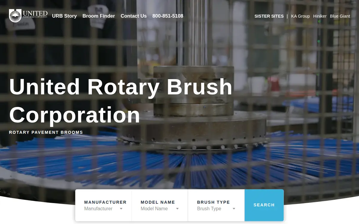 Homepage of United Rotary Brush Corporation