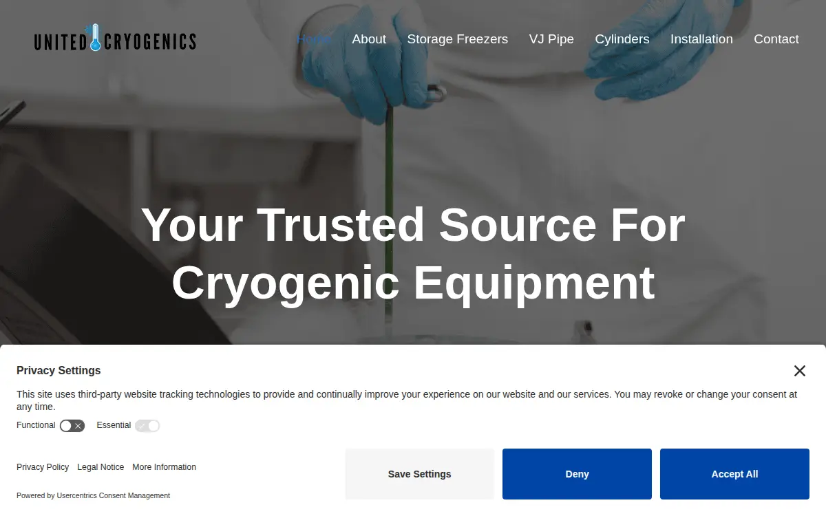 Homepage of United Cryogenics CORP.