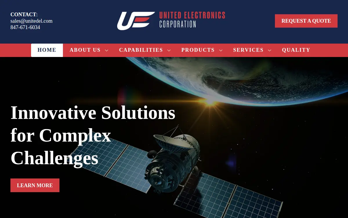 Homepage of United Electronics CORP INC