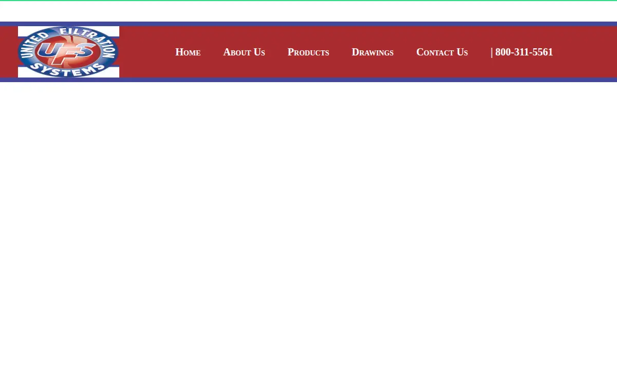 Homepage of United Filtration Systems, INC