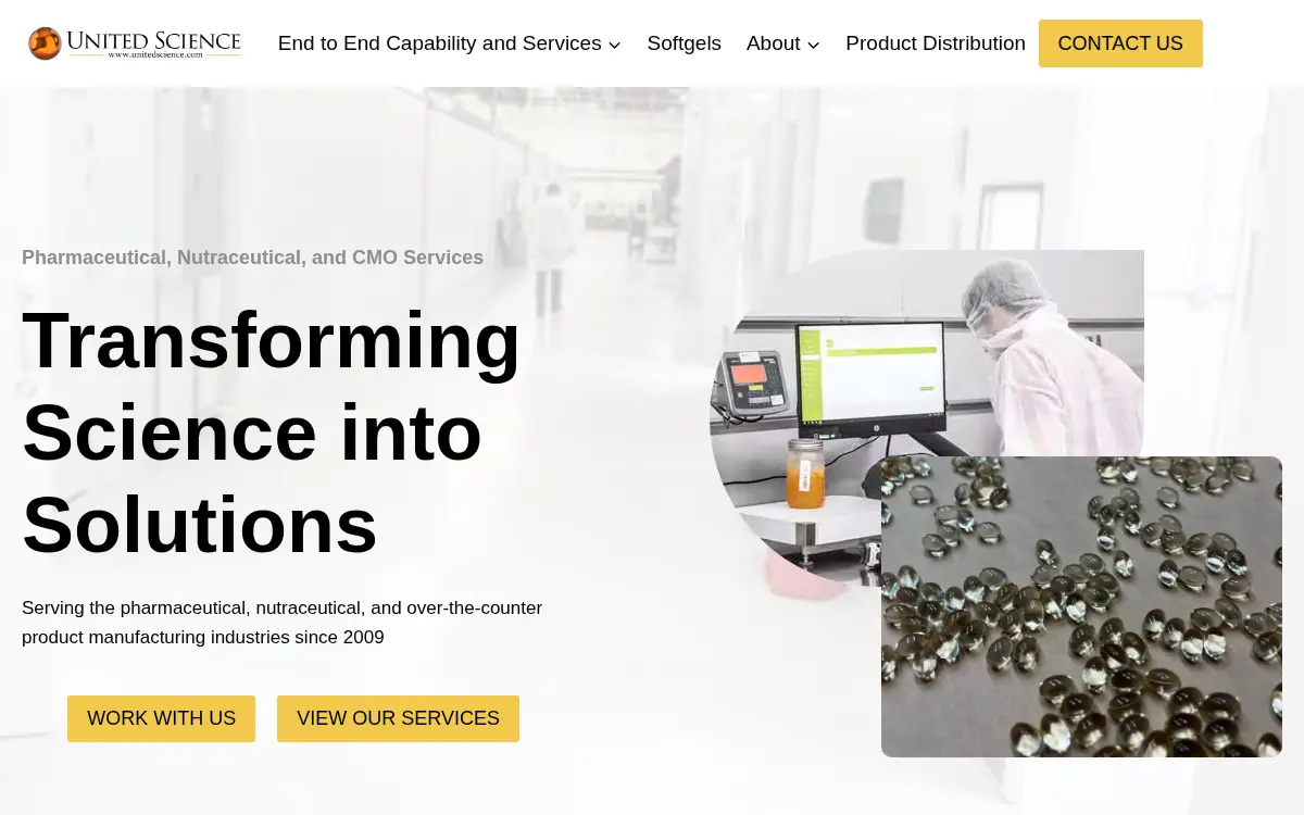 Homepage of Unified Science LLC