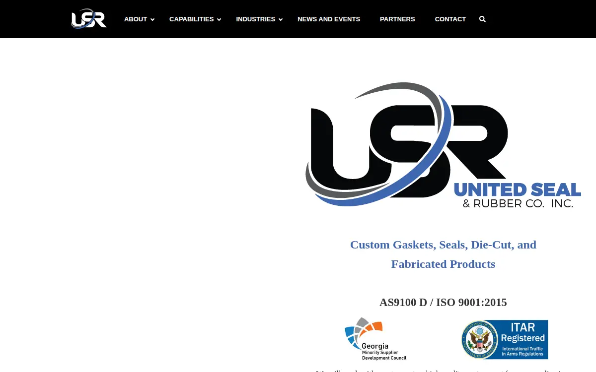 Homepage of United Seal & Rubber Company, INC.