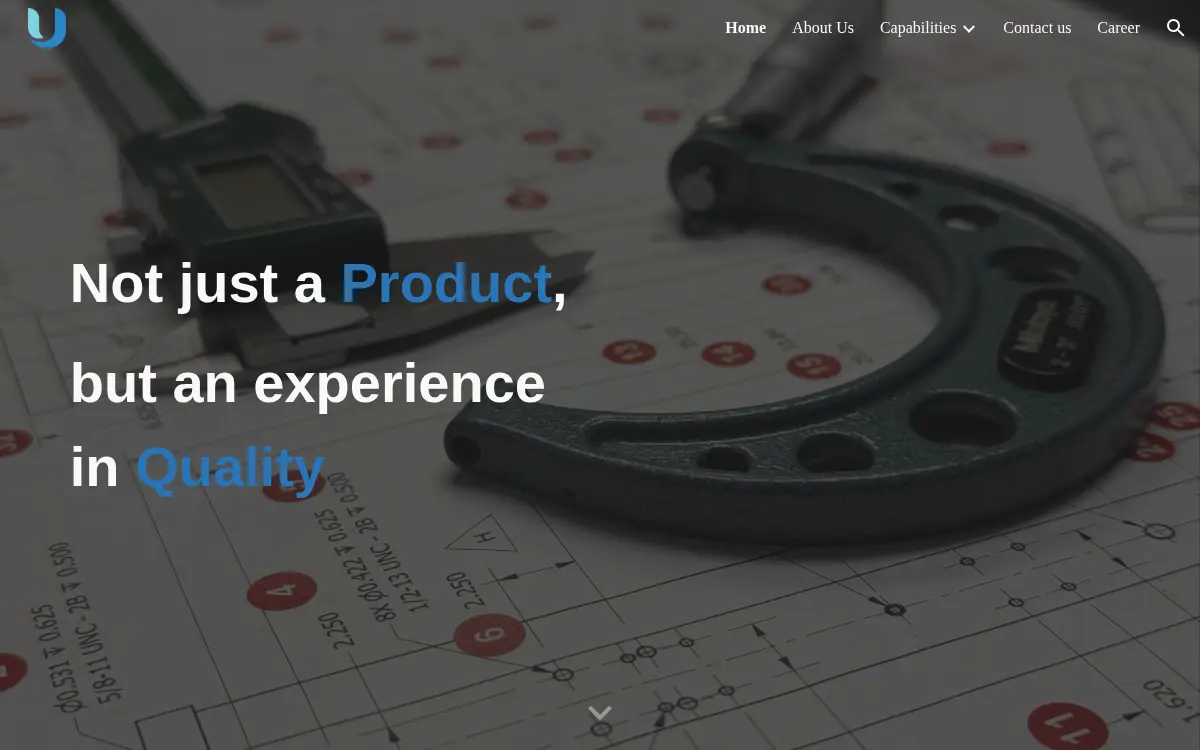 Homepage of Unity Fabrication LLC