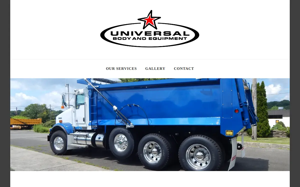 Homepage of Universal Body and Equipment Company, LLC