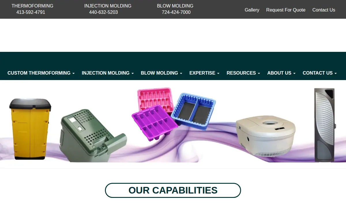 Homepage of Universal Plastics Corporation