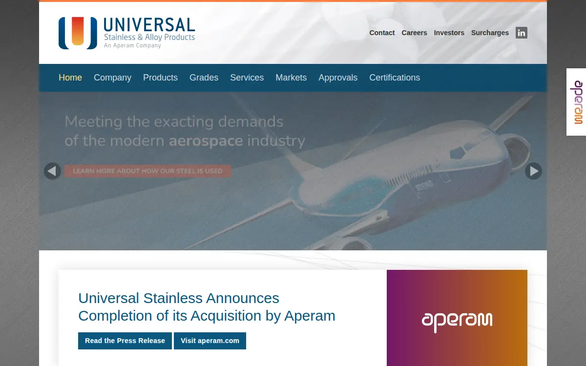 Homepage of North Jackson Specialty Steel LLC