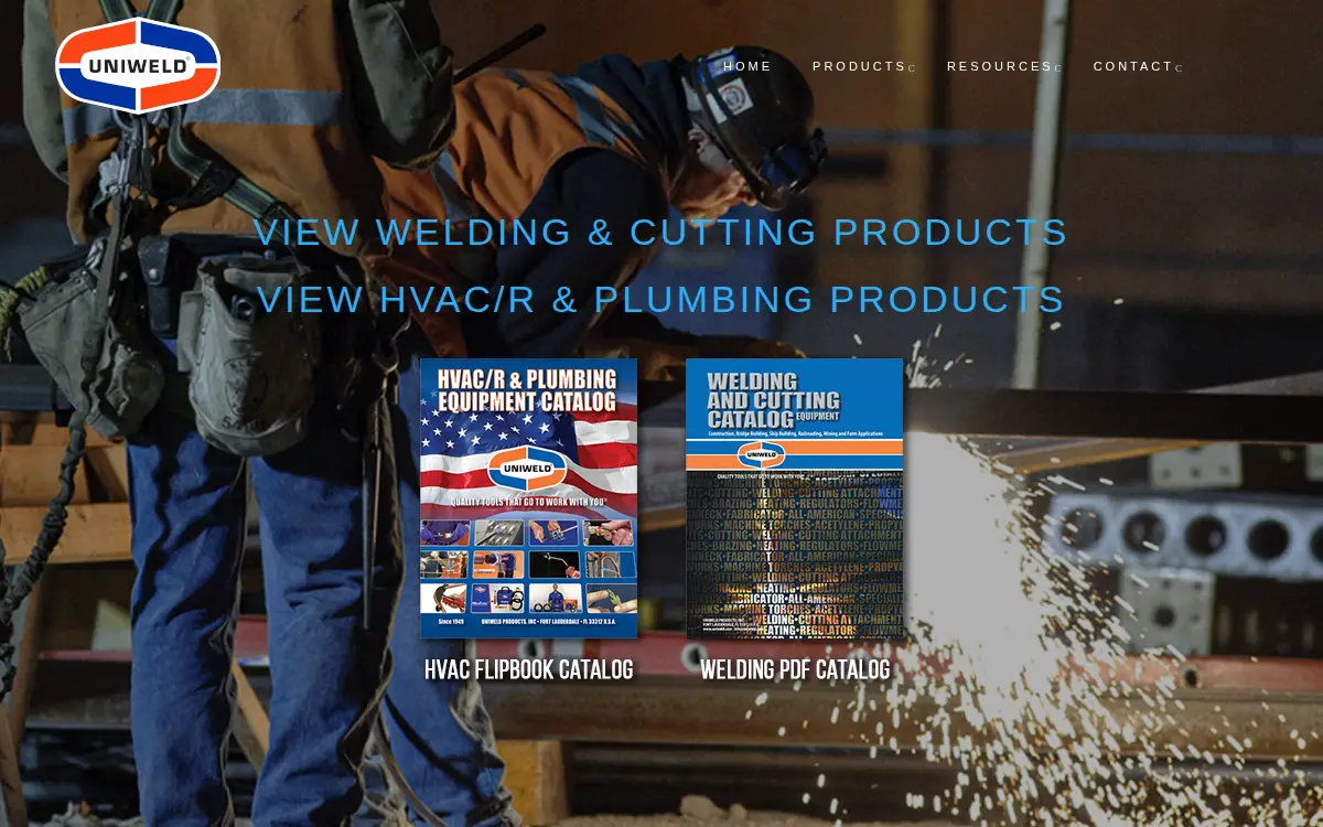 Homepage of Uniweld Products, INC.
