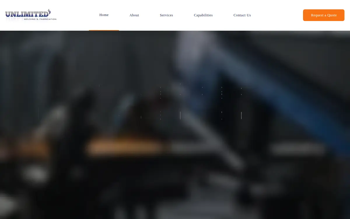 Homepage of Unlimited Welding & Fabrication, LLC