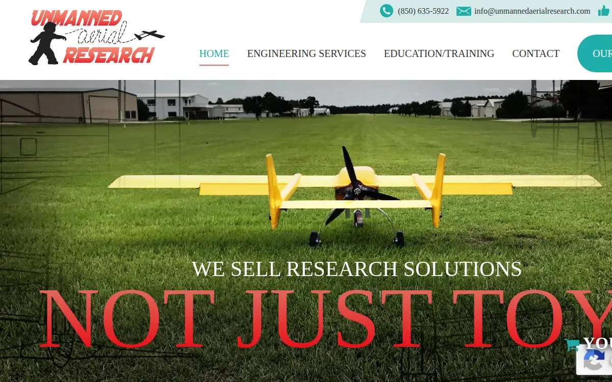 Homepage of Unmanned Aerial Research LLC