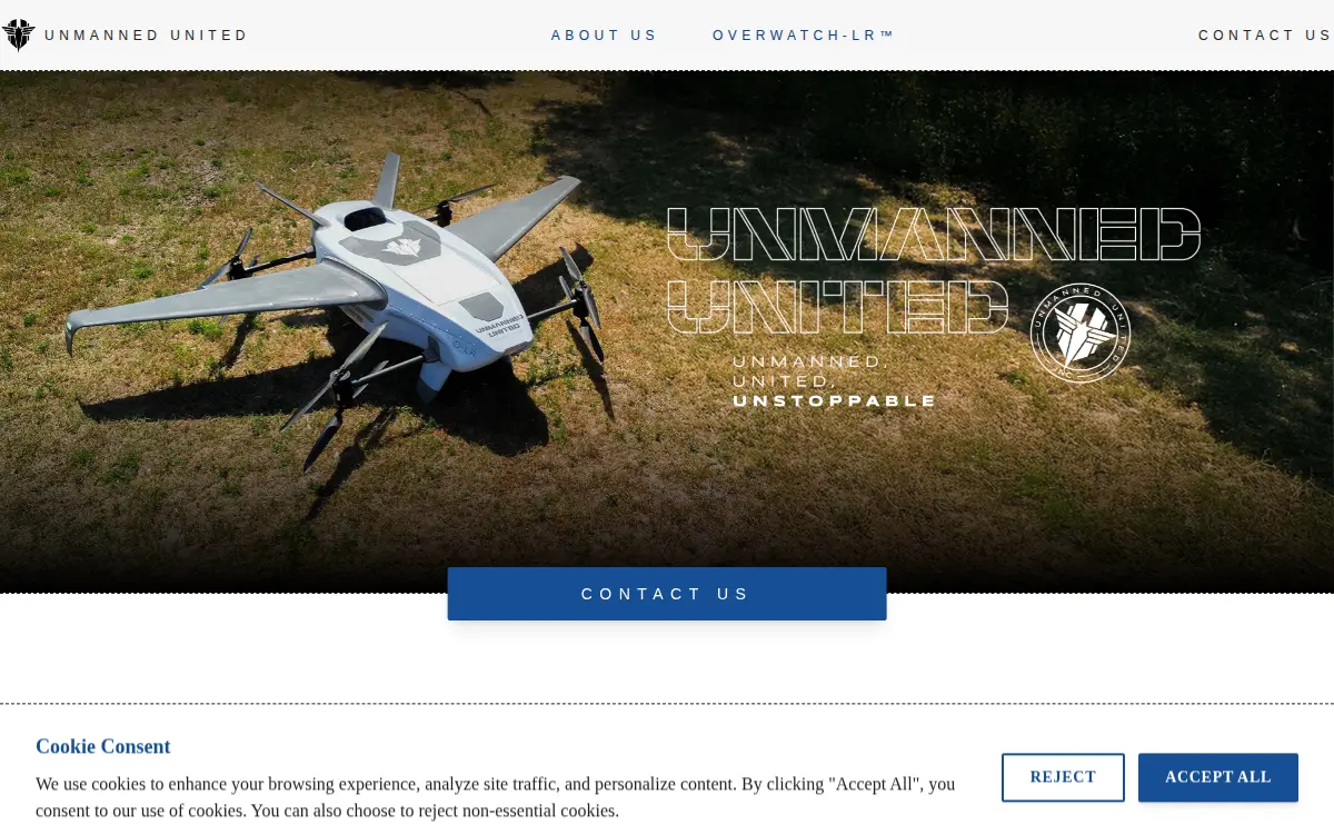 Homepage of Unmanned United INC