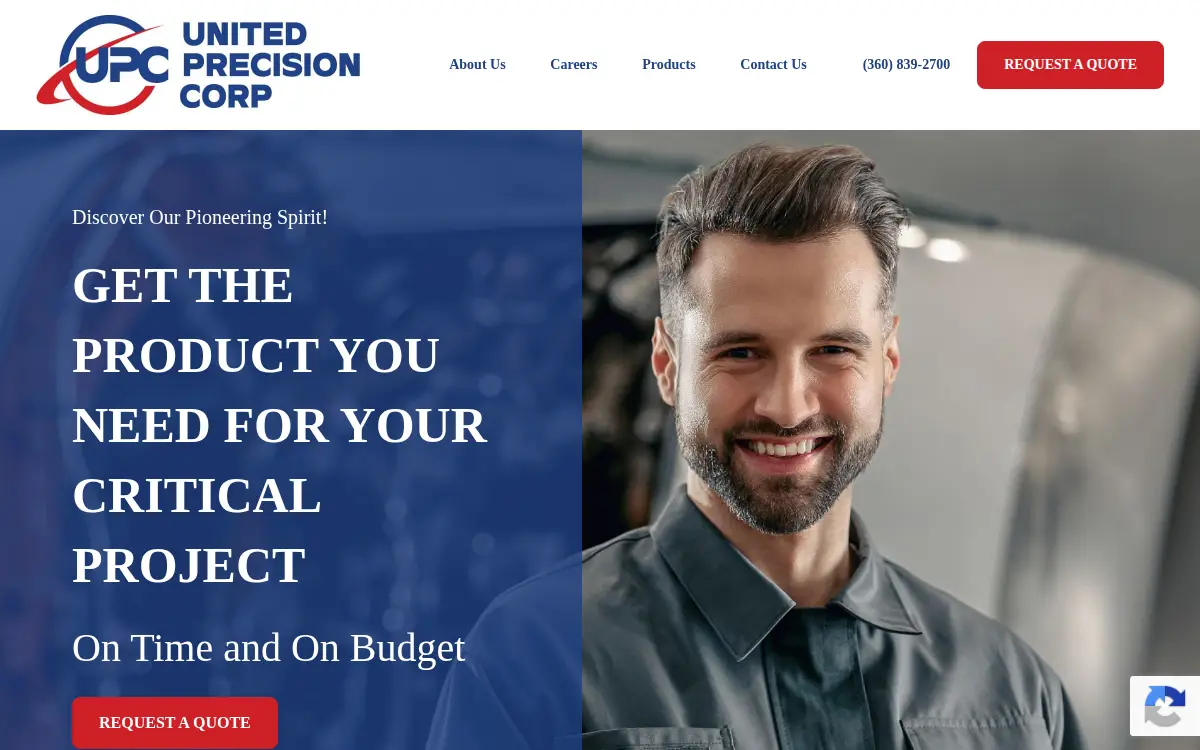 Homepage of United Precision CORP.