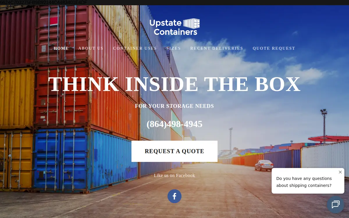 Homepage of Upstate Containers LLC