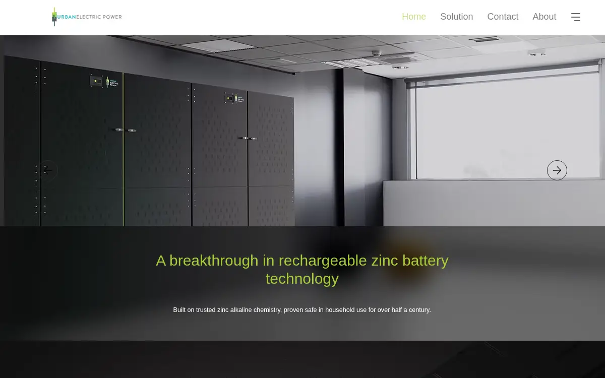 Homepage of Urban Electric Power Incorporated