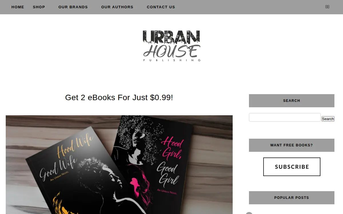 Homepage of Urban House Publishing LLC