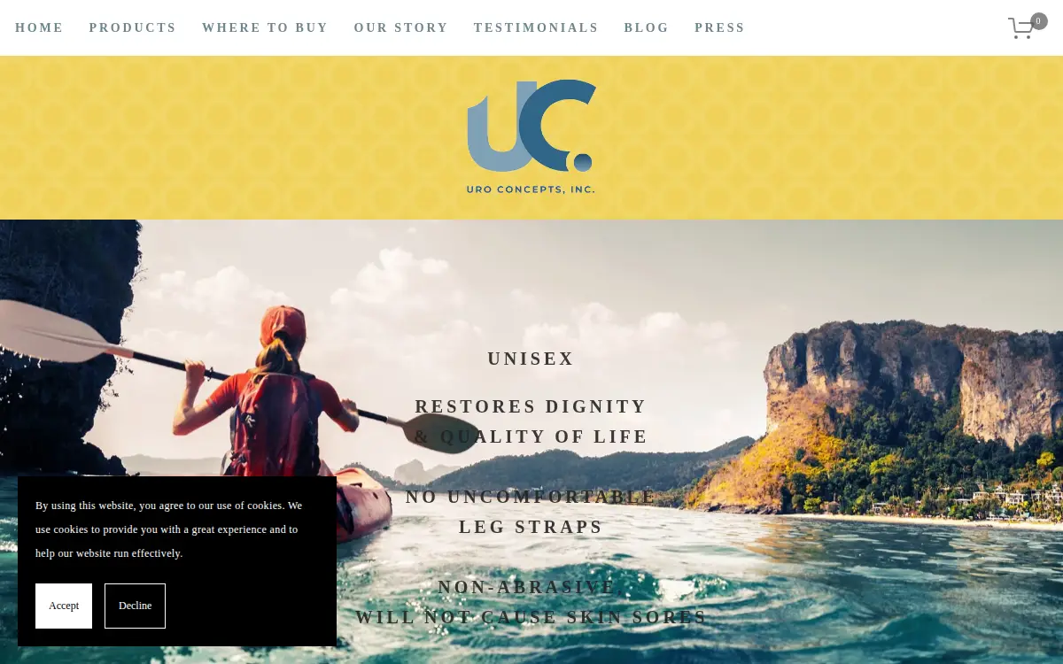 Homepage of Uro Concepts INC