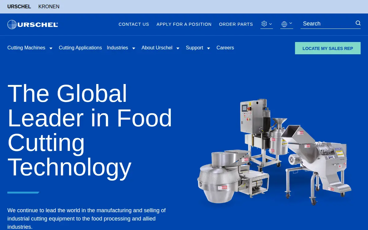 Homepage of Urschel Laboratories, INC.