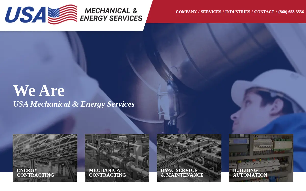 Homepage of USA Mechanical & Energy Services, LLC